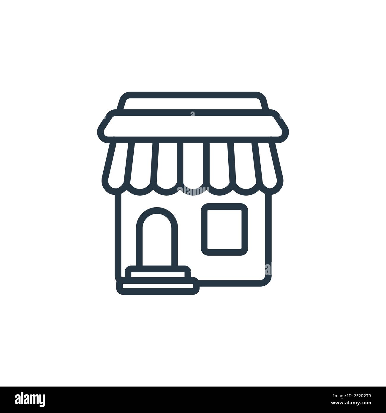 Shop store outline vector icon. Thin line black shop store icon, flat vector simple element