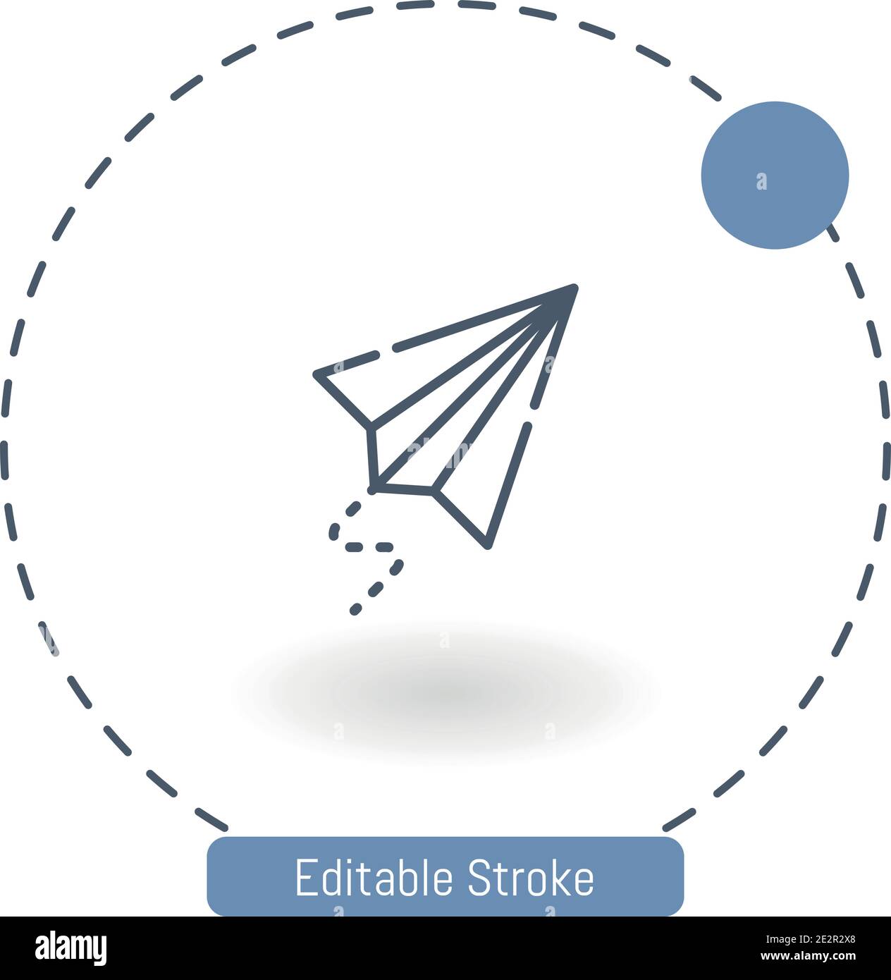 paper plane vector icon editable stroke outline icons for web and ...