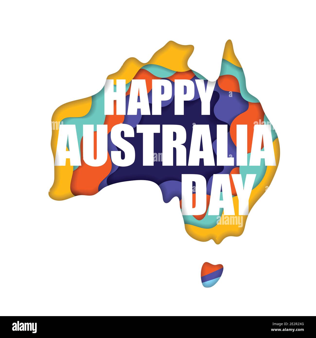 Cut paper Australia day Stock Vector Image & Art Alamy