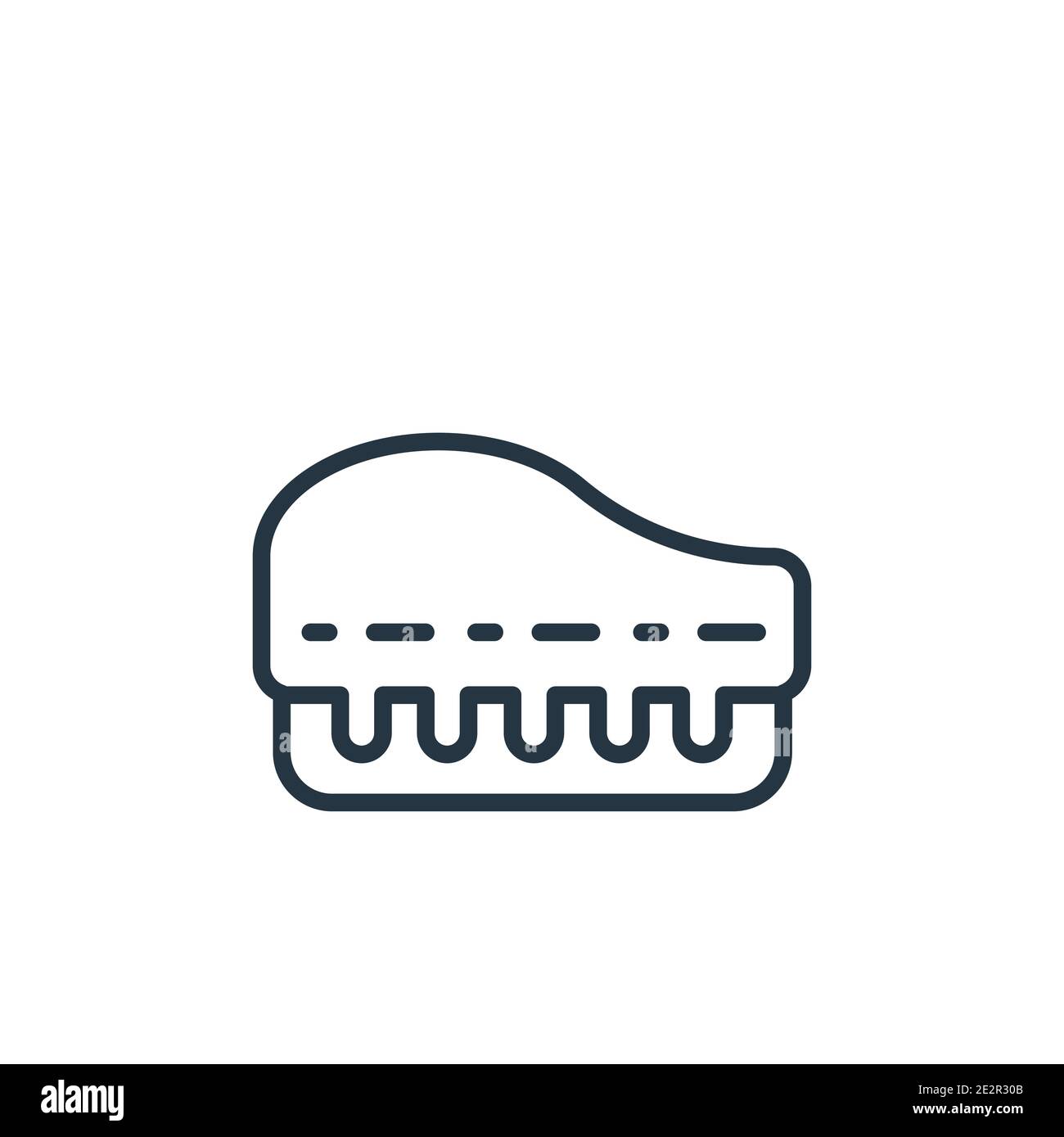 Piano outline vector icon. Thin line black piano icon, flat vector simple element illustration from editable wild west concept isolated stroke on whit Stock Vector
