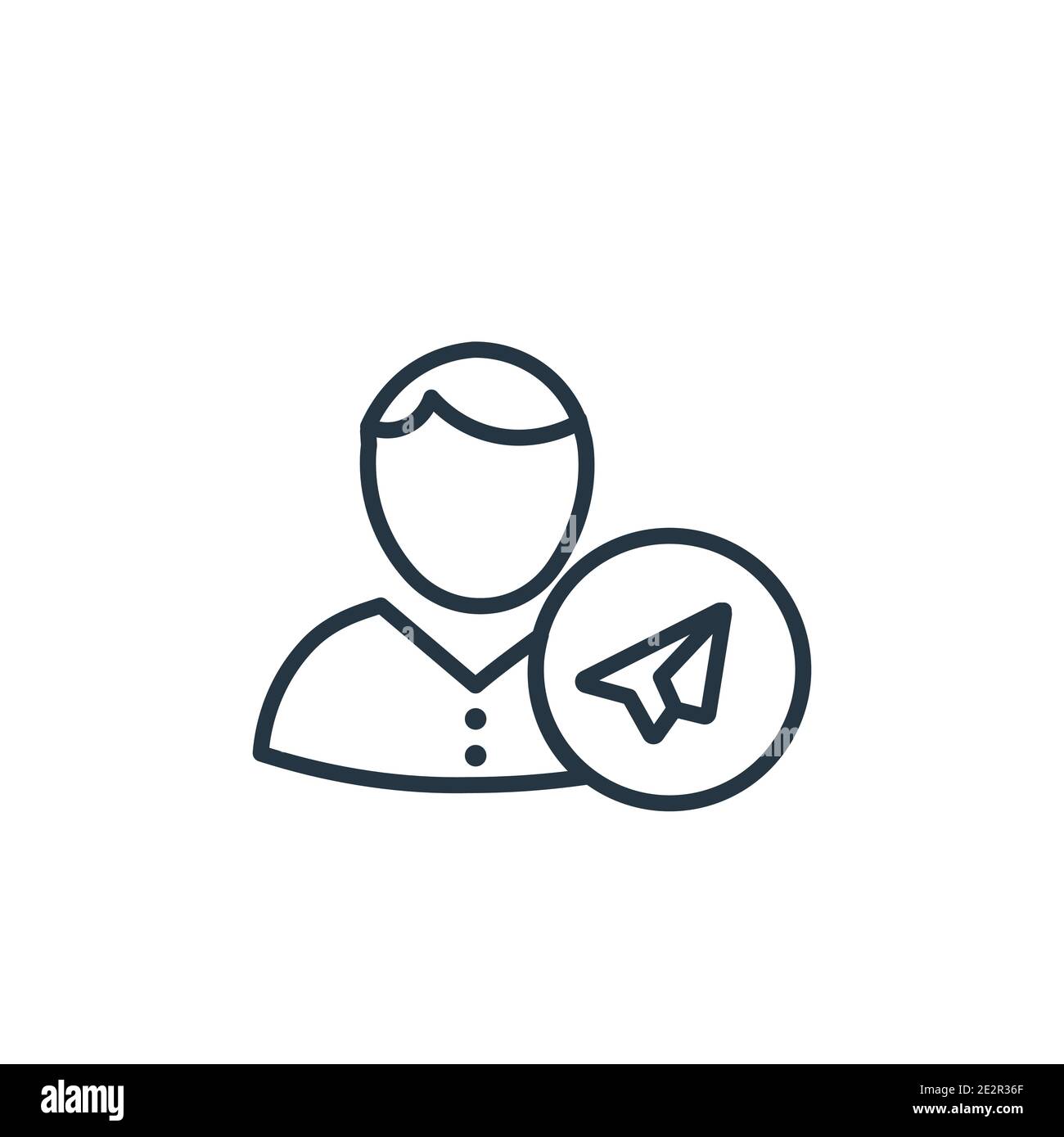 Paper plane outline vector icon. Thin line black paper plane icon, flat ...