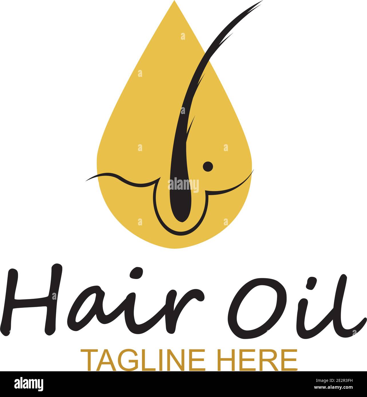 hair oil logo illustration design template Stock Vector Image & Art Alamy