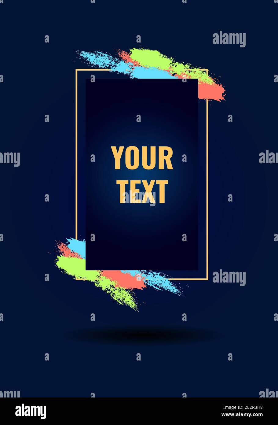 Vertical abstract vector neon, fluid poster illustration for design. Stock Vector