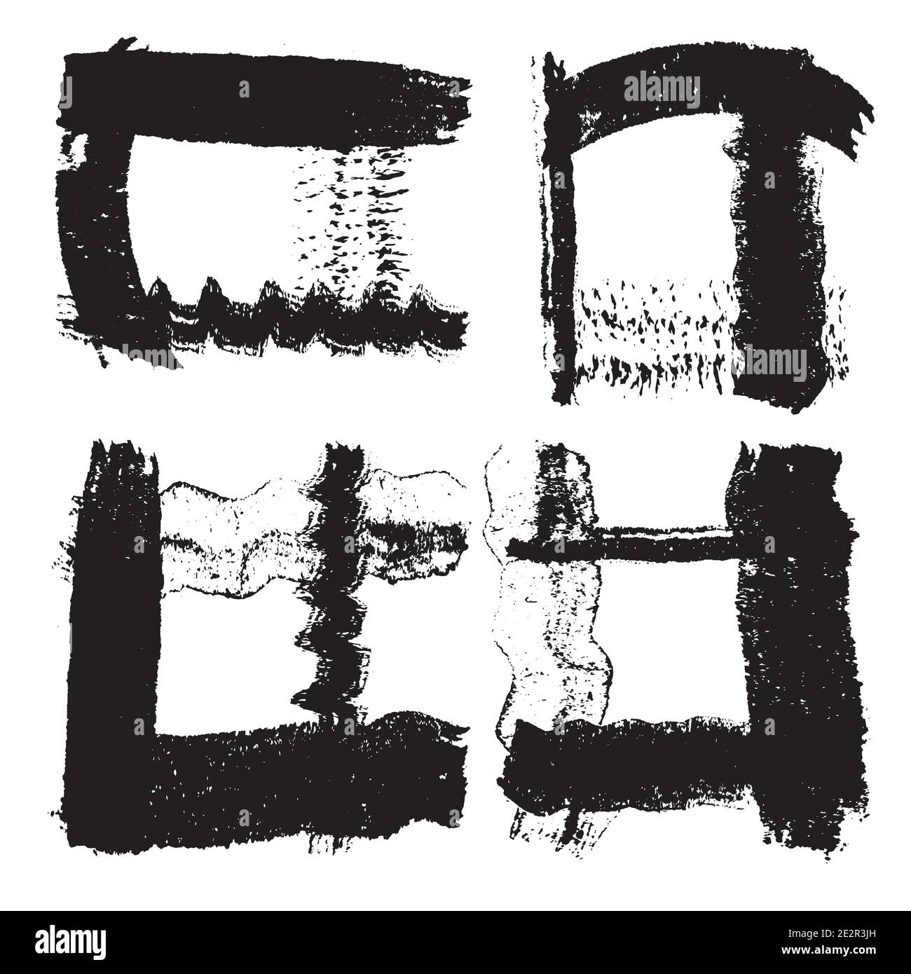 Stroke Brush Grunge Set2 Stock Vector