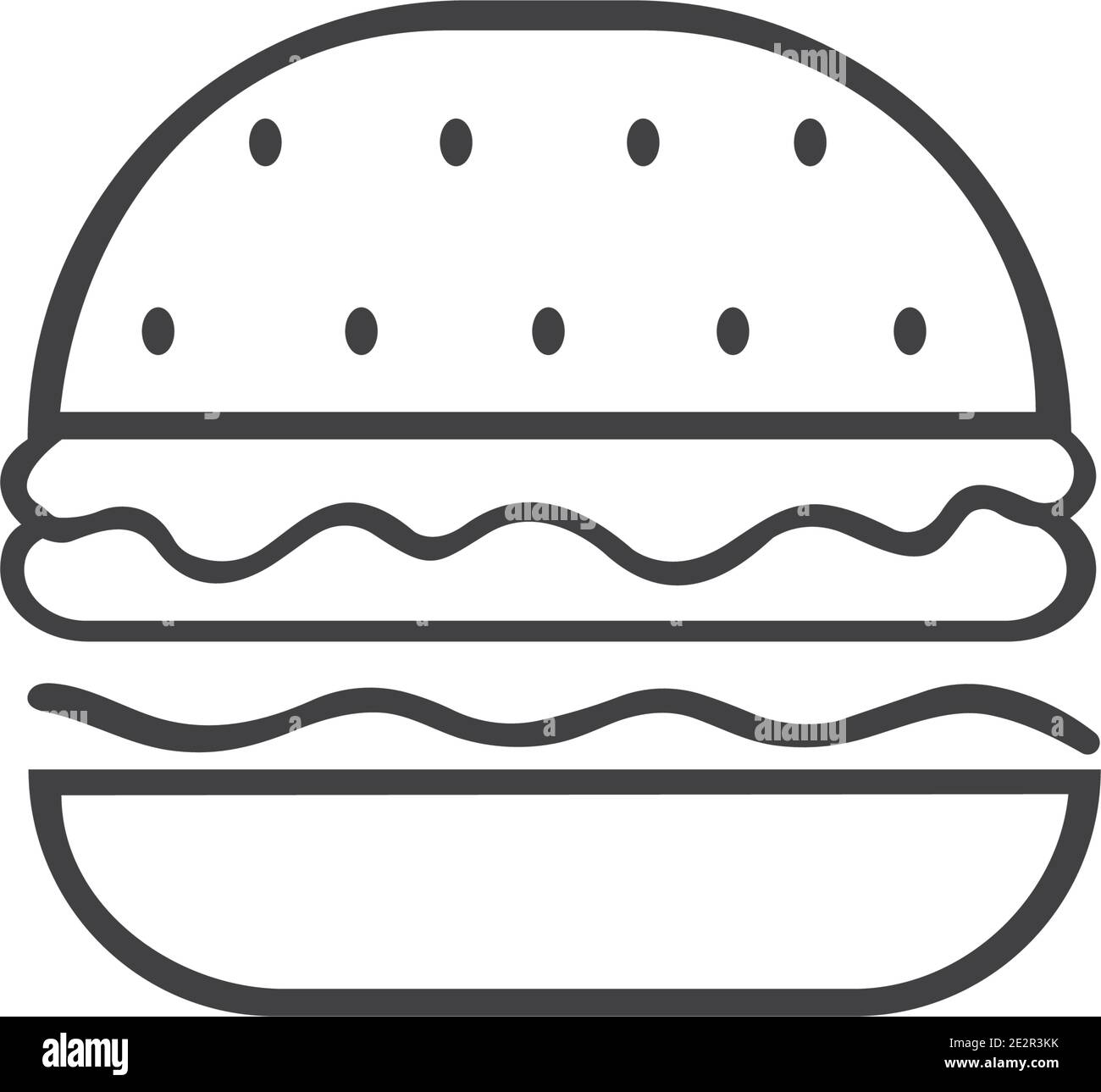 Hamburger vector icon illustration design Stock Vector