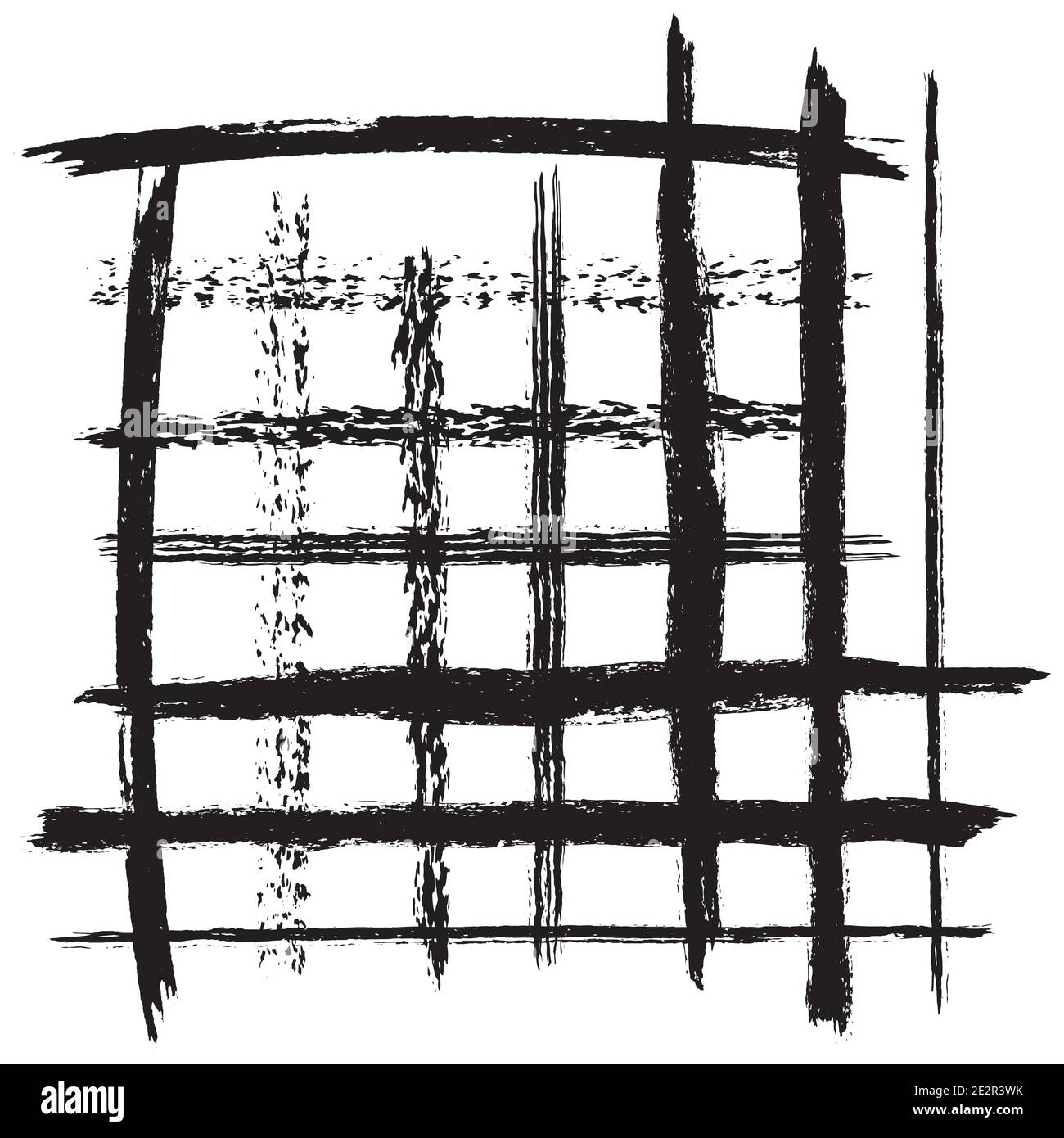 Distress Grunge Stroke Set Stock Vector
