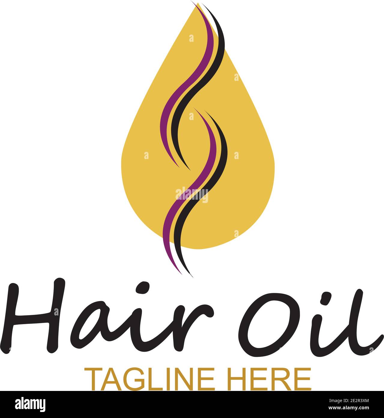 hair oil logo illustration design template Stock Vector Image & Art Alamy