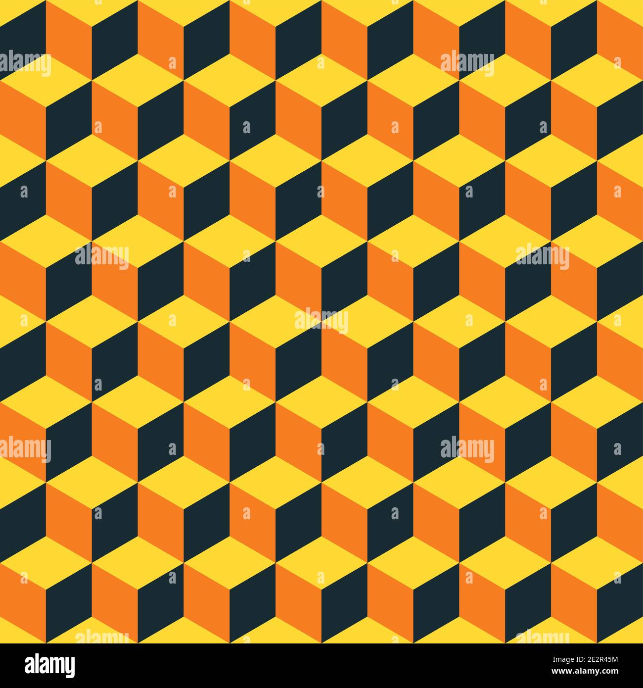 Seamless pattern - abstract multicolored geometric cubes. Perfect color combination background. Stock Vector