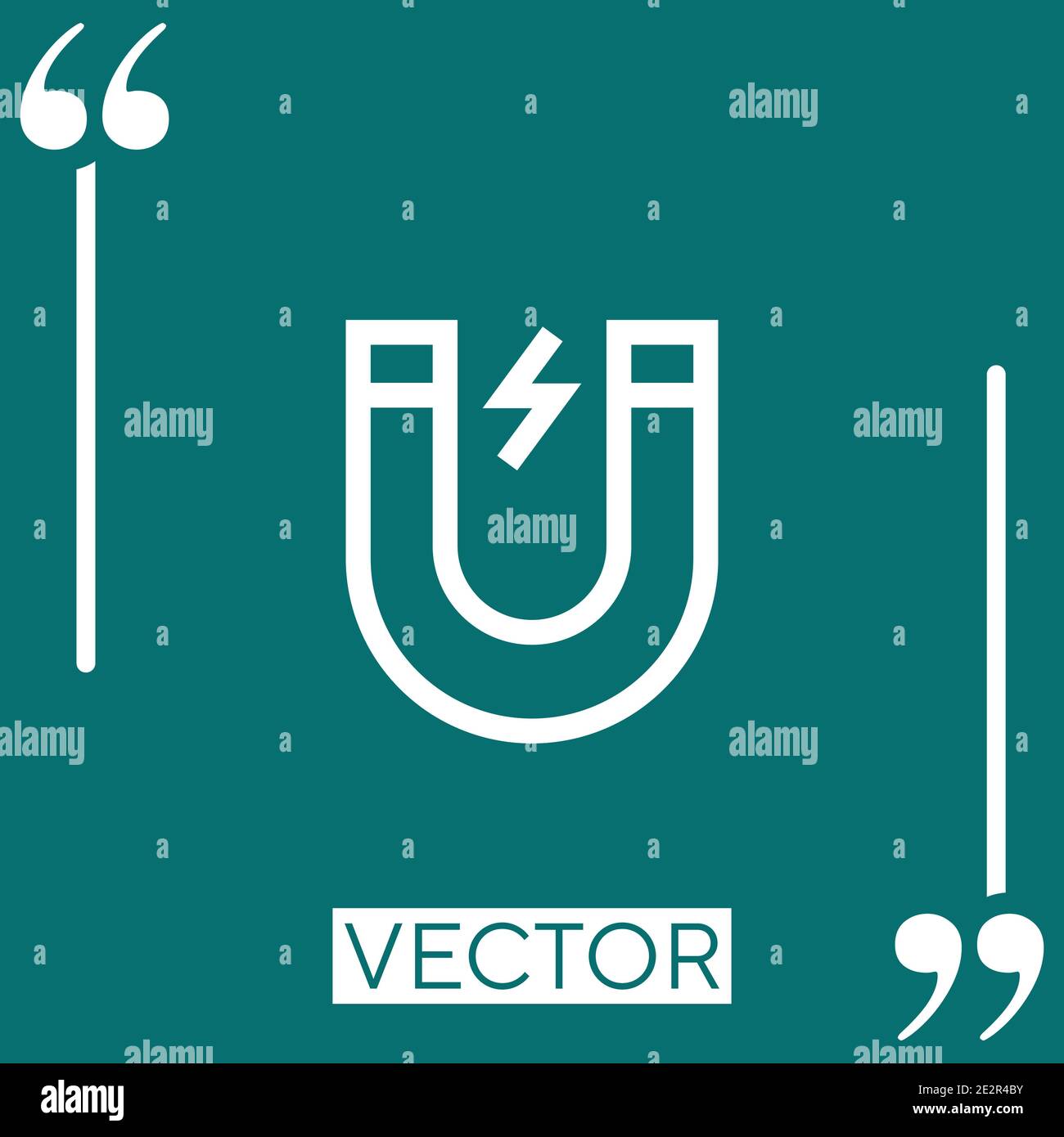 magnet vector icon Linear icon. Editable stroked line Stock Vector