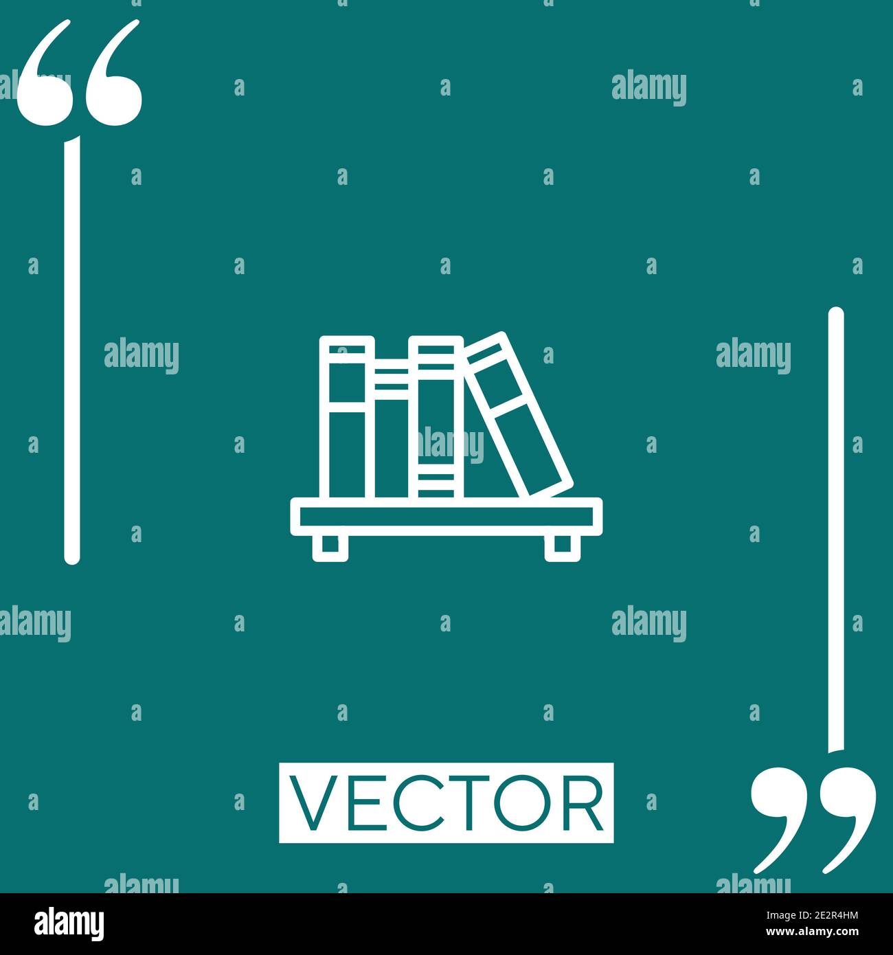 library vector icon Linear icon. Editable stroke line Stock Vector ...
