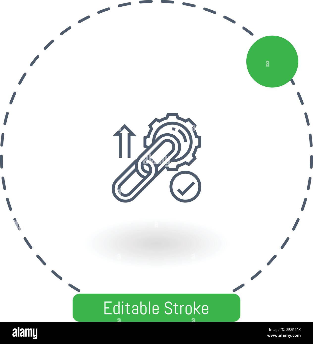 backlink vector icon editable stroke outline icons for web and mobile Stock Vector