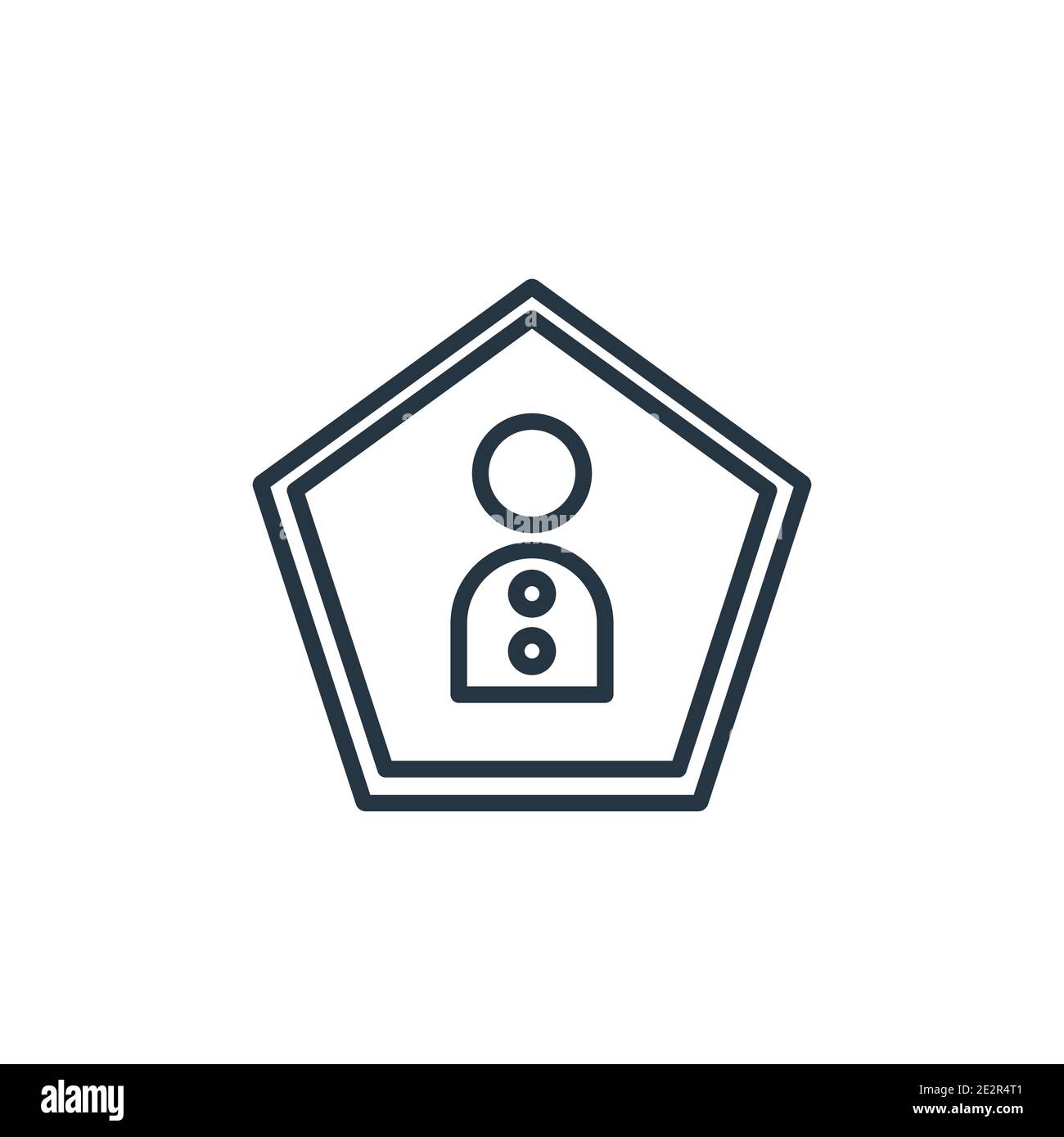 User outline vector icon. Thin line black user icon, flat vector simple ...