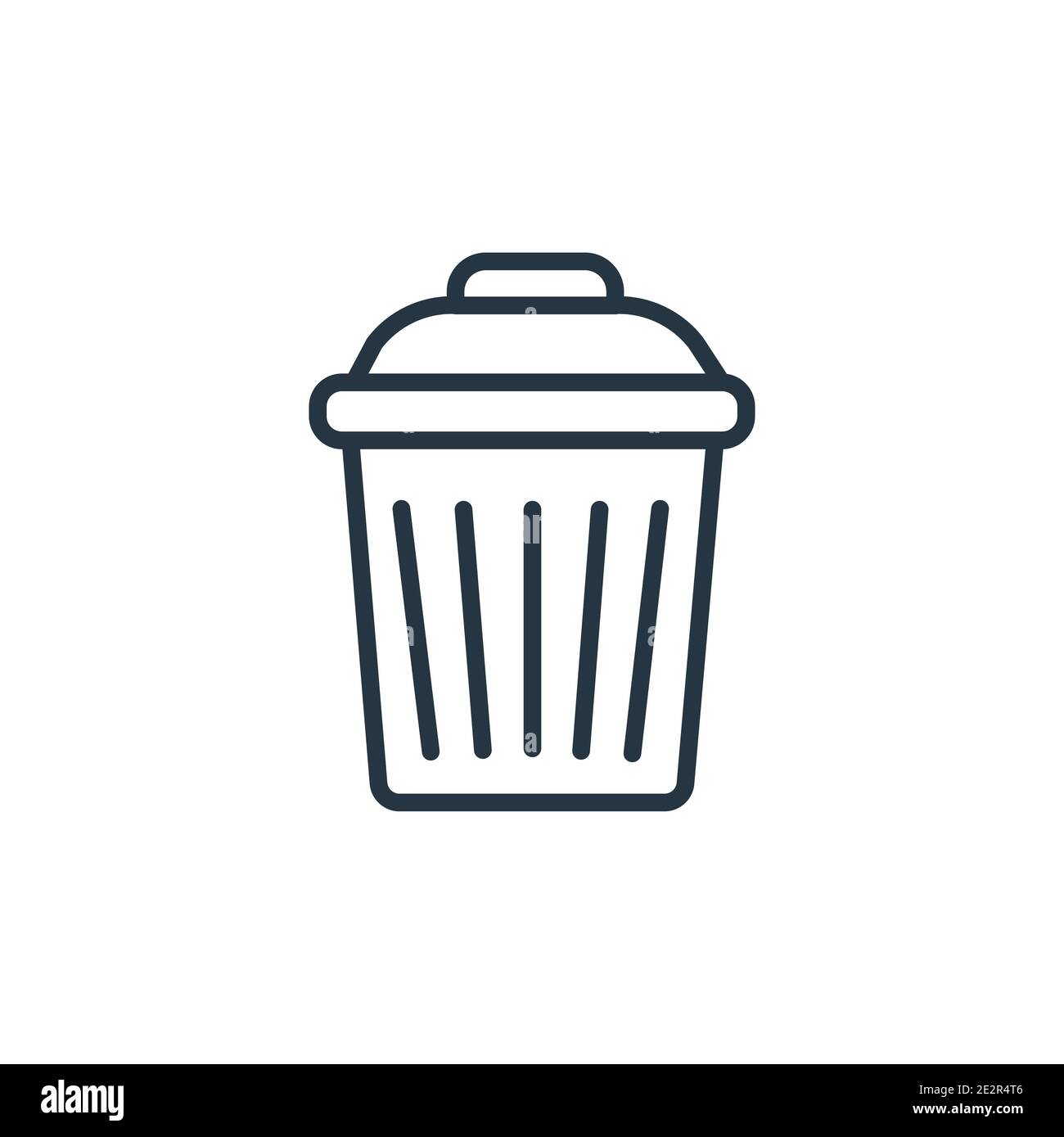 Garbage cleanin outline vector icon. Thin line black garbage cleanin icon, flat vector simple element illustration from editable cleaning concept isol Stock Vector