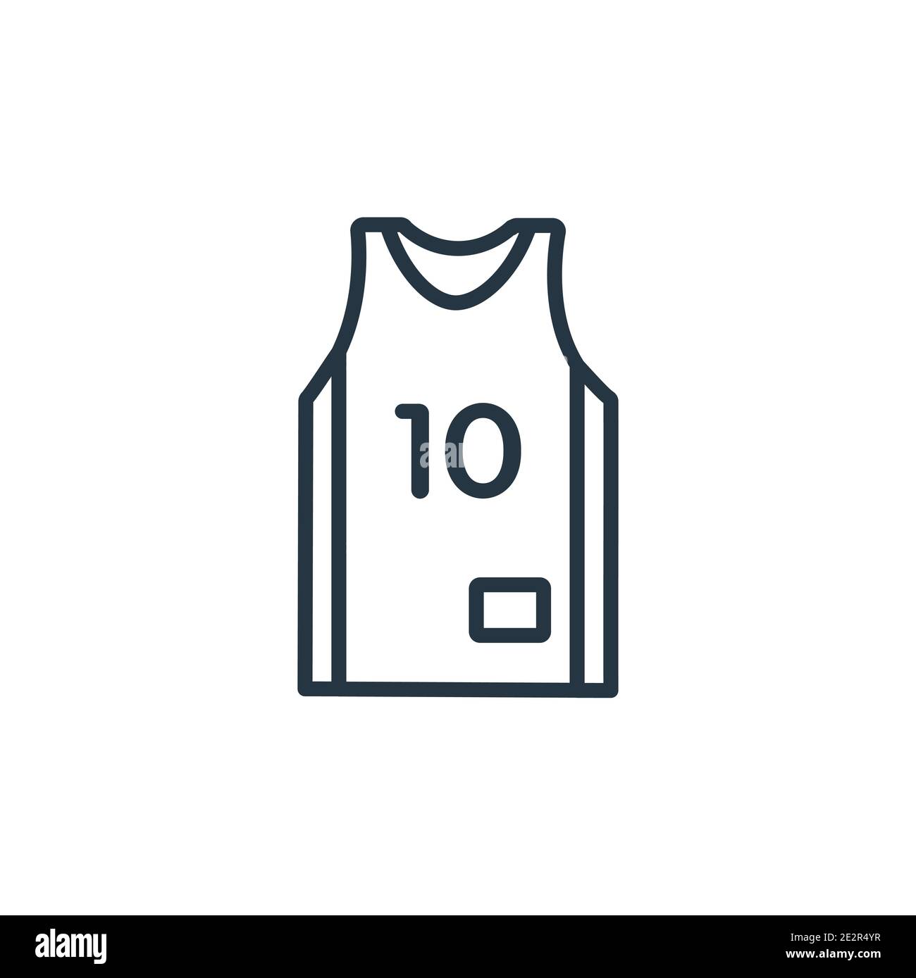 Basketball jersey outline vector icon. Thin line black basketball jersey  icon, flat vector simple element illustration from editable clothes concept  i Stock Vector Image & Art - Alamy