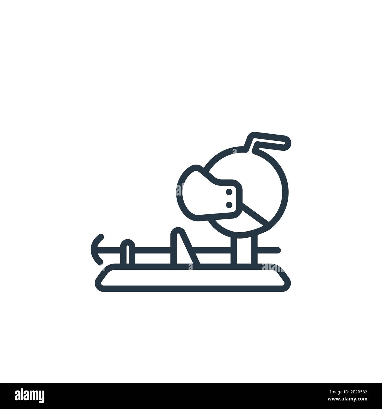 Chop saw outline vector icon. Thin line black chop saw icon, flat