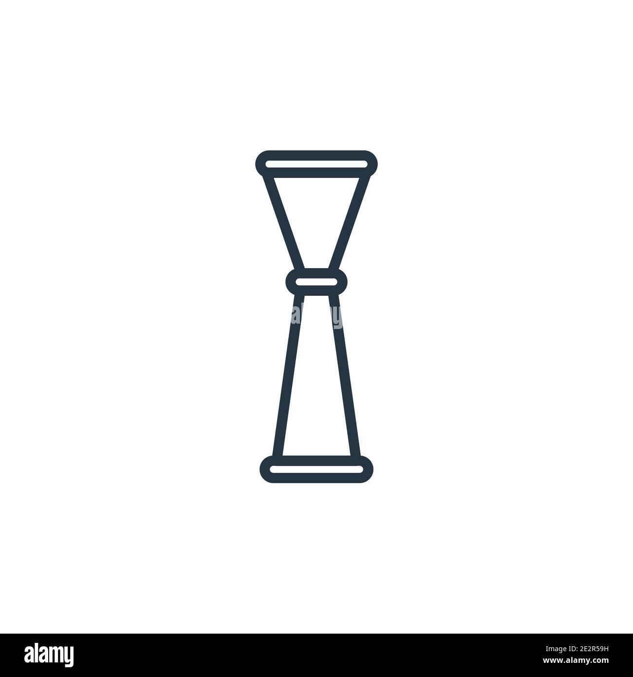 Jigger outline vector icon. Thin line black jigger icon, flat vector