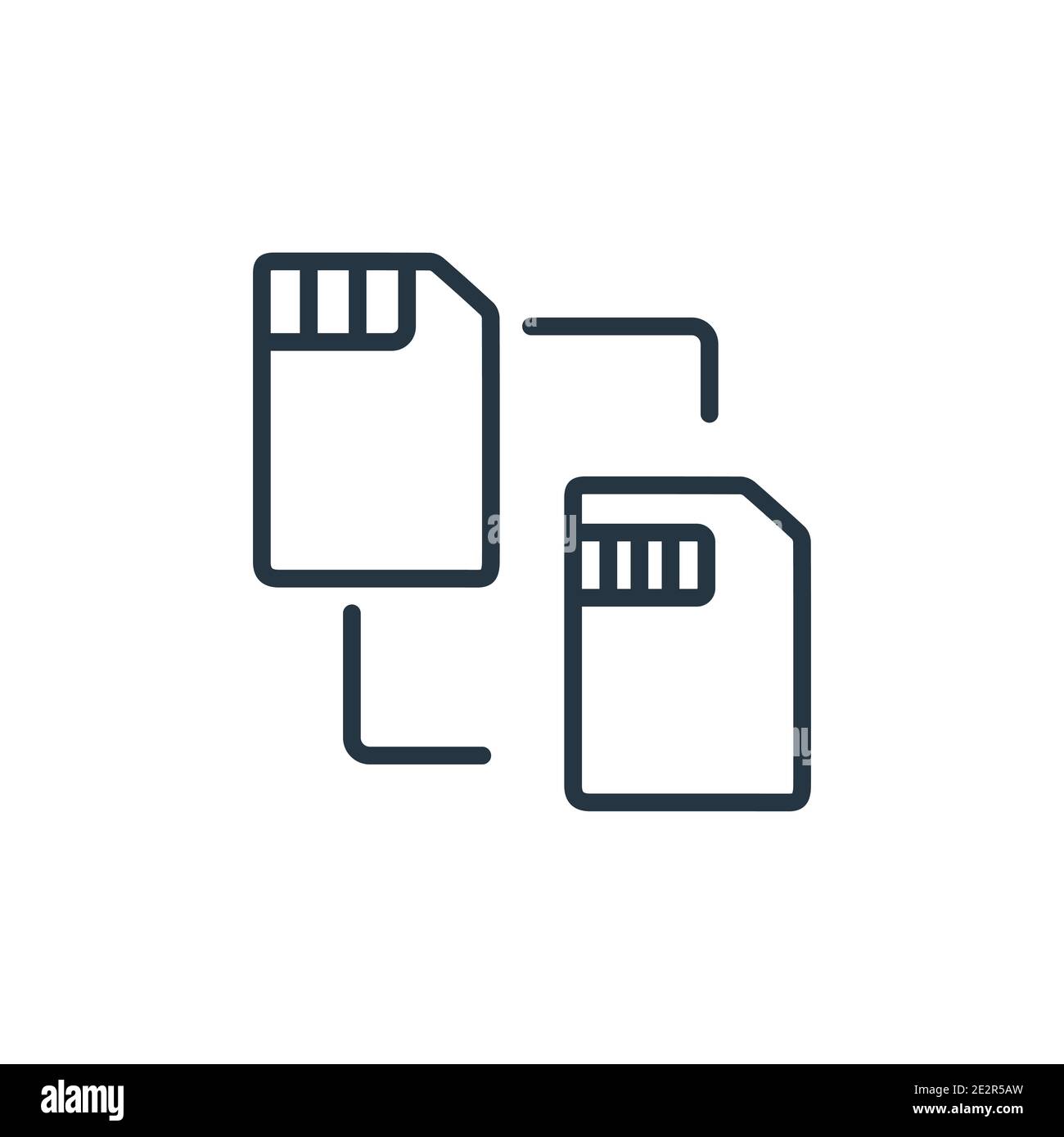 Memory transfer outline vector icon. Thin line black memory transfer ...