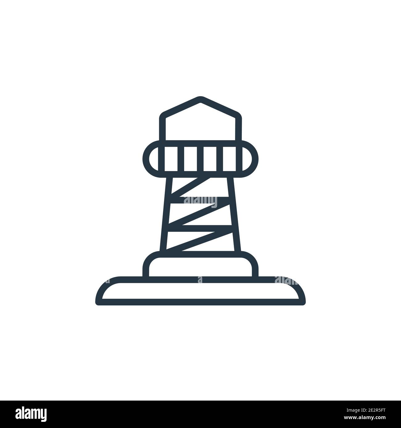 Watertower outline vector icon. Thin line black watertower icon, flat ...