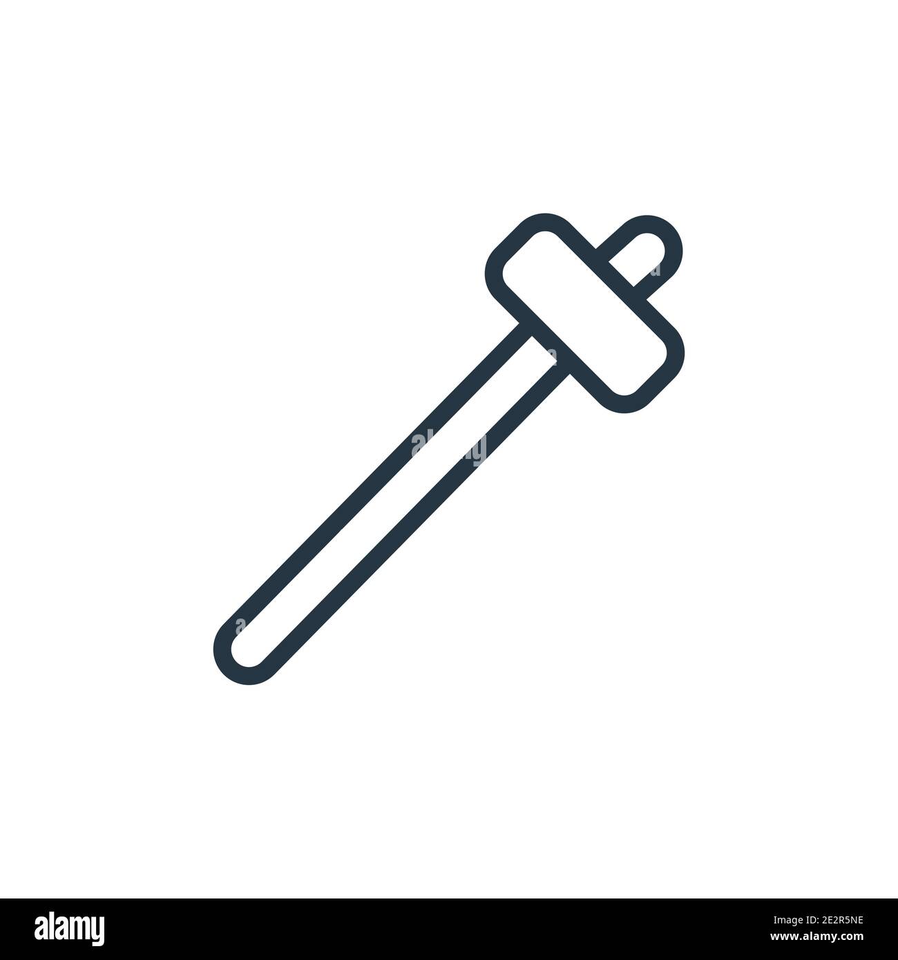 Sledge hammer outline vector icon. Thin line black sledge hammer icon