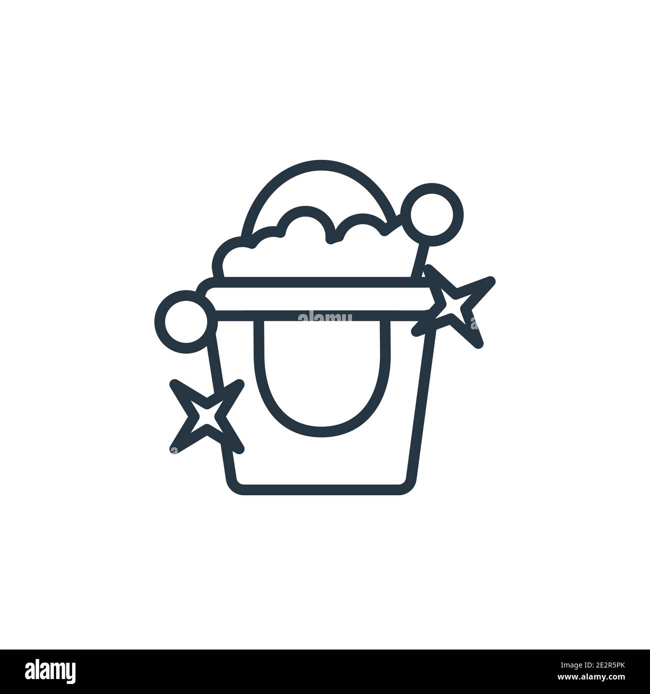 Bucket cleanin outline vector icon. Thin line black bucket cleanin icon ...