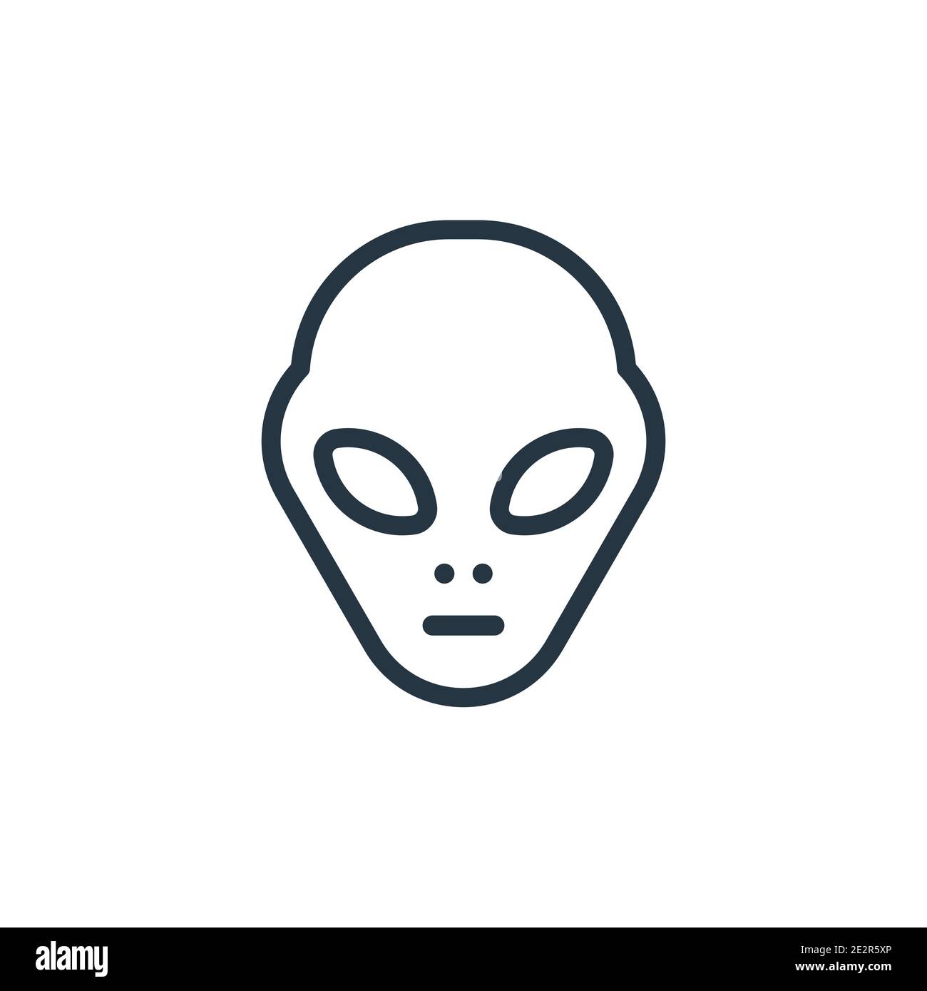 Extraterrestrial outline vector icon. Thin line black extraterrestrial ...
