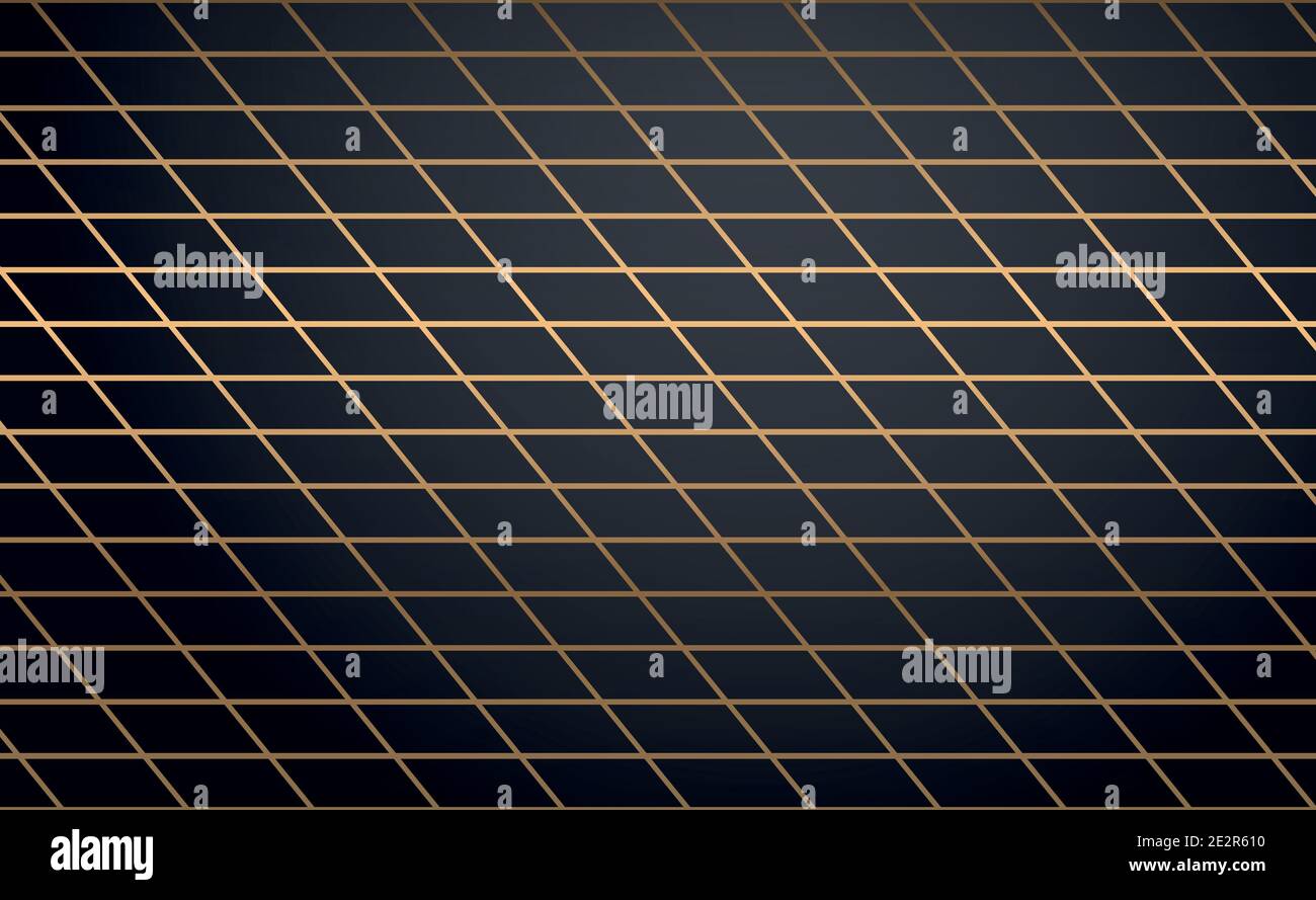 Abstract golden lines on a black background - Vector illustration Stock ...