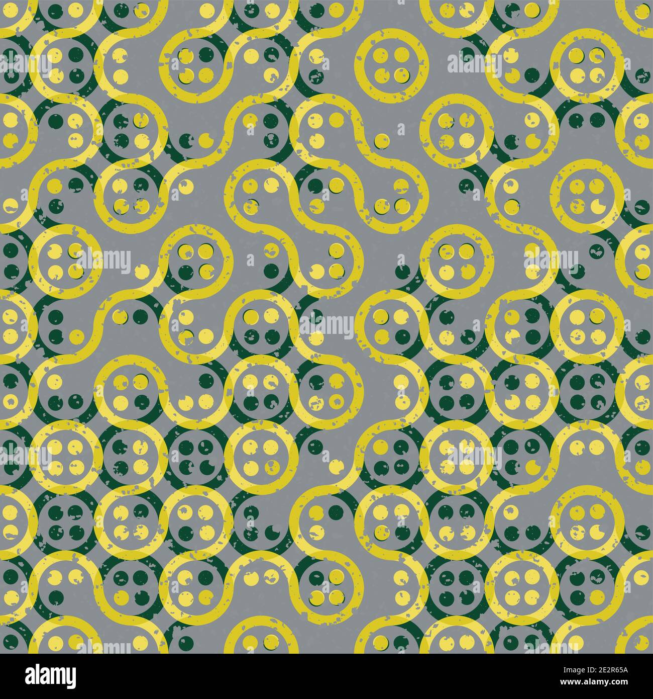 Truchet generative art random circles and wavy lines vector seamless ...