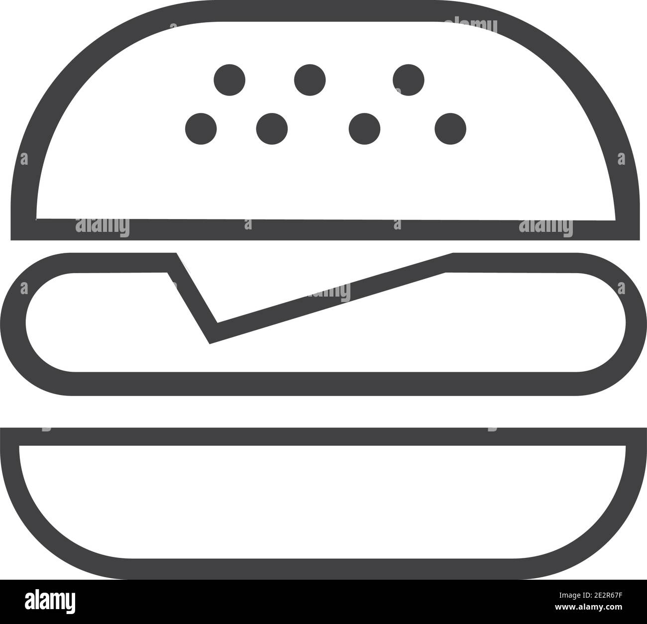 Hamburger vector icon illustration design Stock Vector