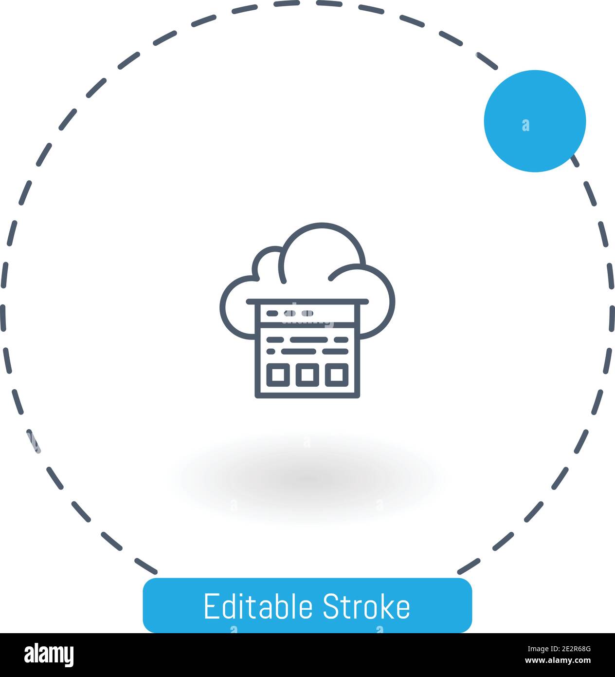 cloud computing vector icon editable stroke outline icons for web and ...