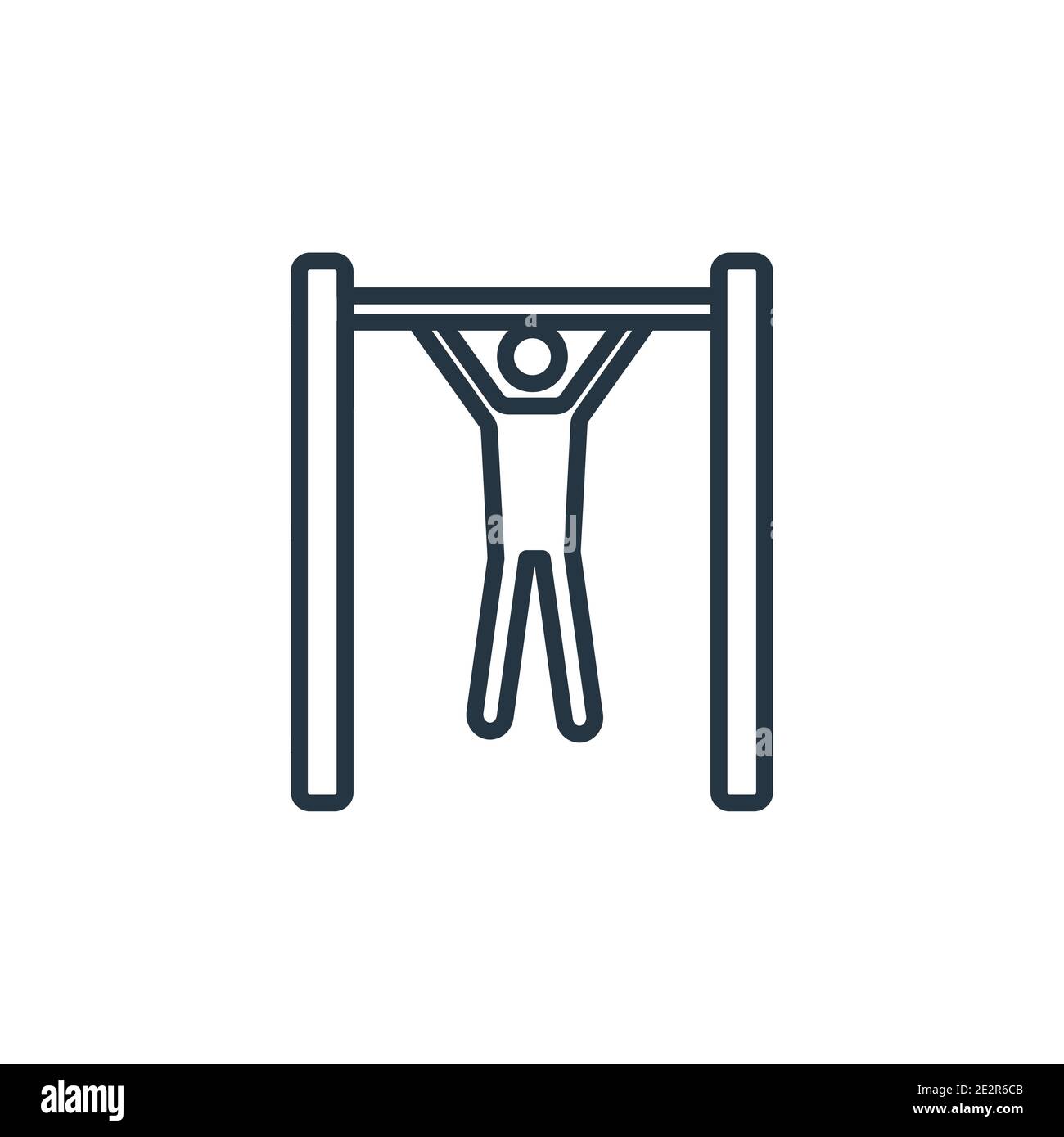 Pull up outline vector icon. Thin line black pull up icon, flat vector ...