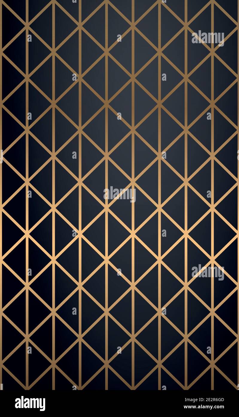 Abstract golden lines on a black background - Vector illustration Stock ...