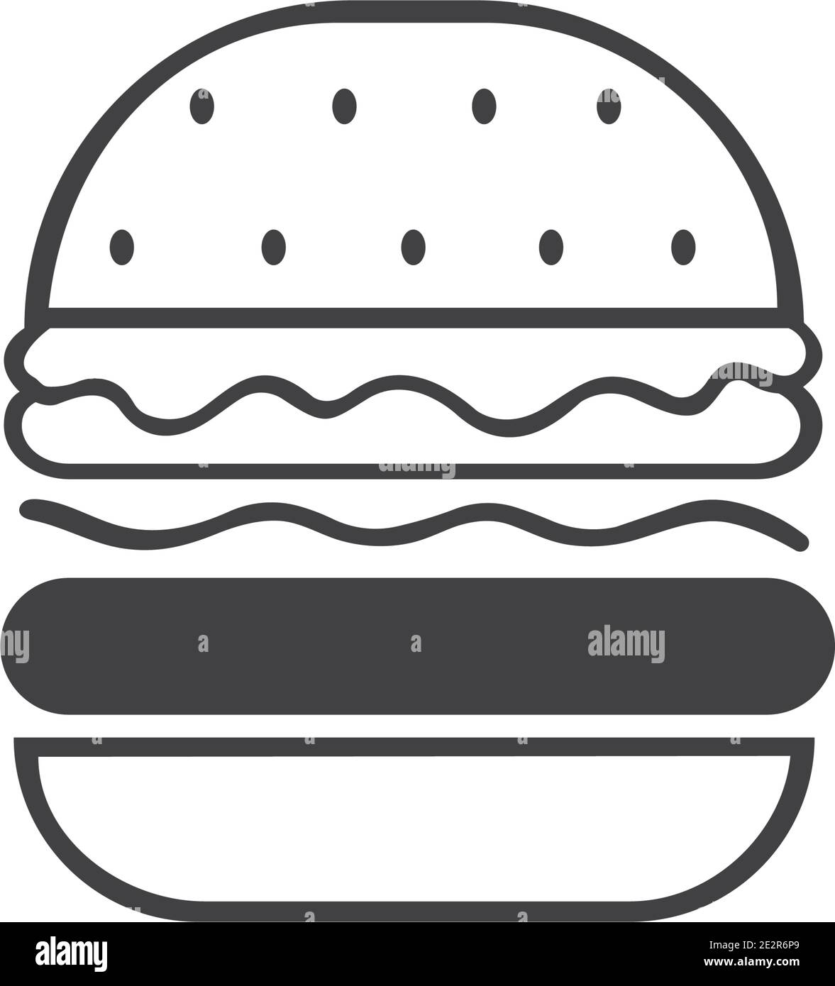 Hamburger vector icon illustration design Stock Vector