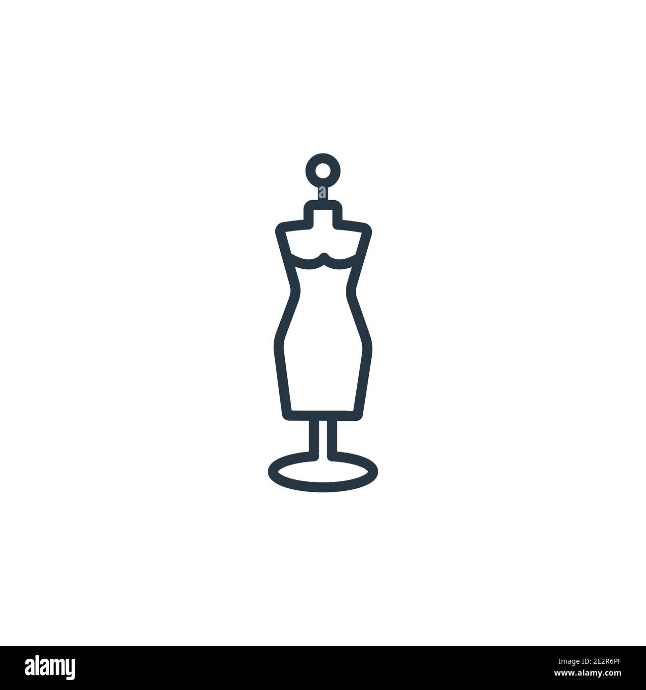 Mannequin outline vector icon. Thin line black mannequin icon, flat ...