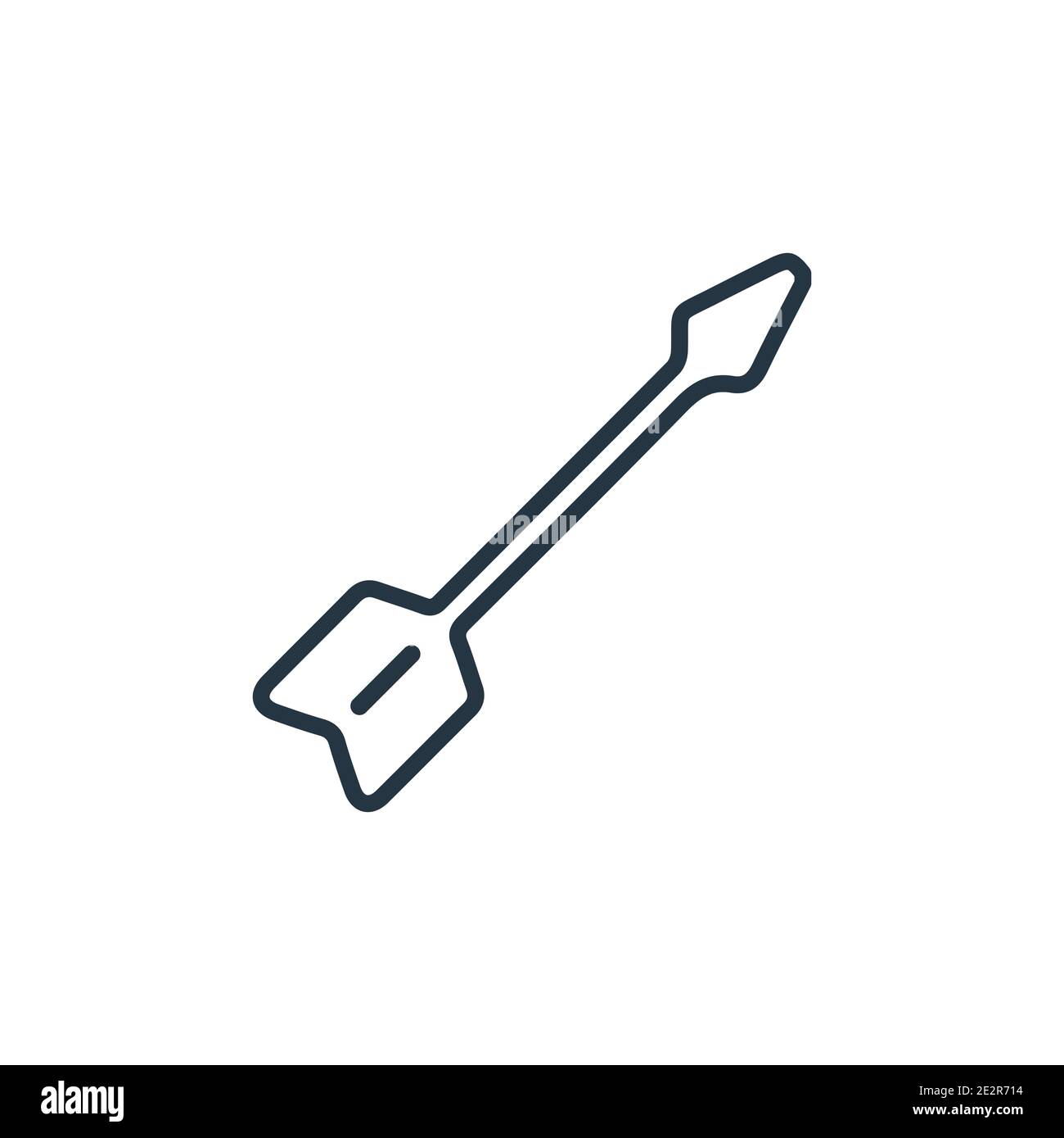 Quiver outline vector icon. Thin line black quiver icon, flat vector ...