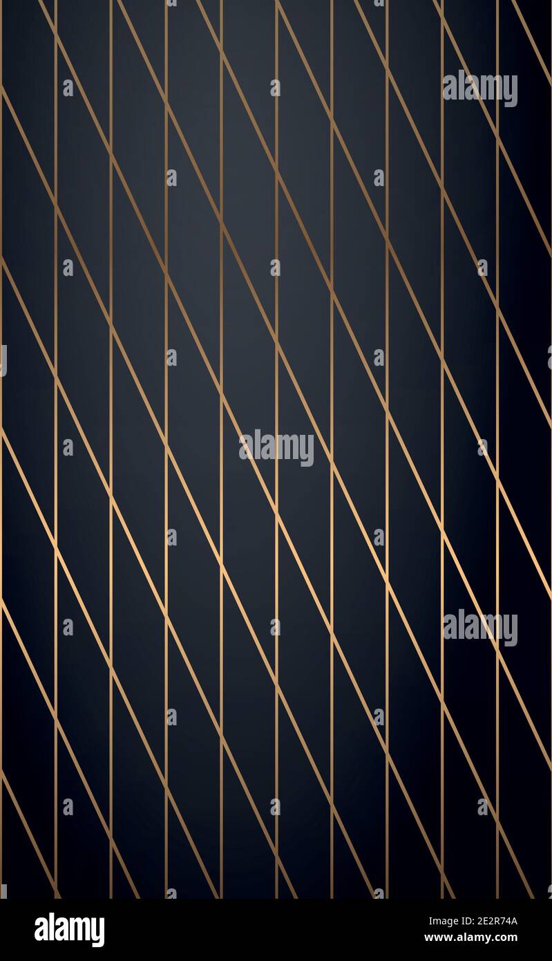 Abstract golden lines on a black background - Vector illustration Stock ...