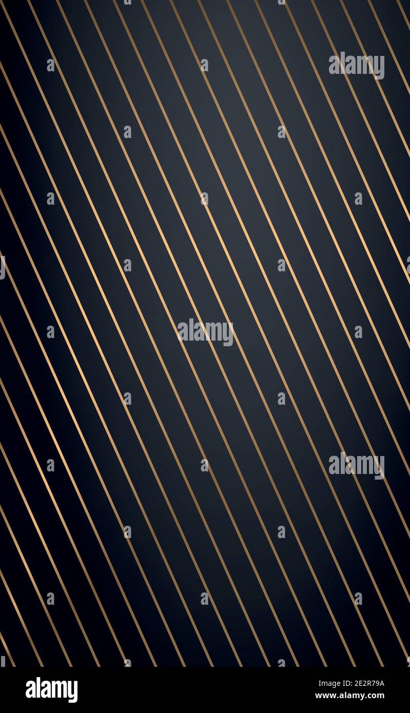 Abstract golden lines on a black background - Vector illustration Stock ...