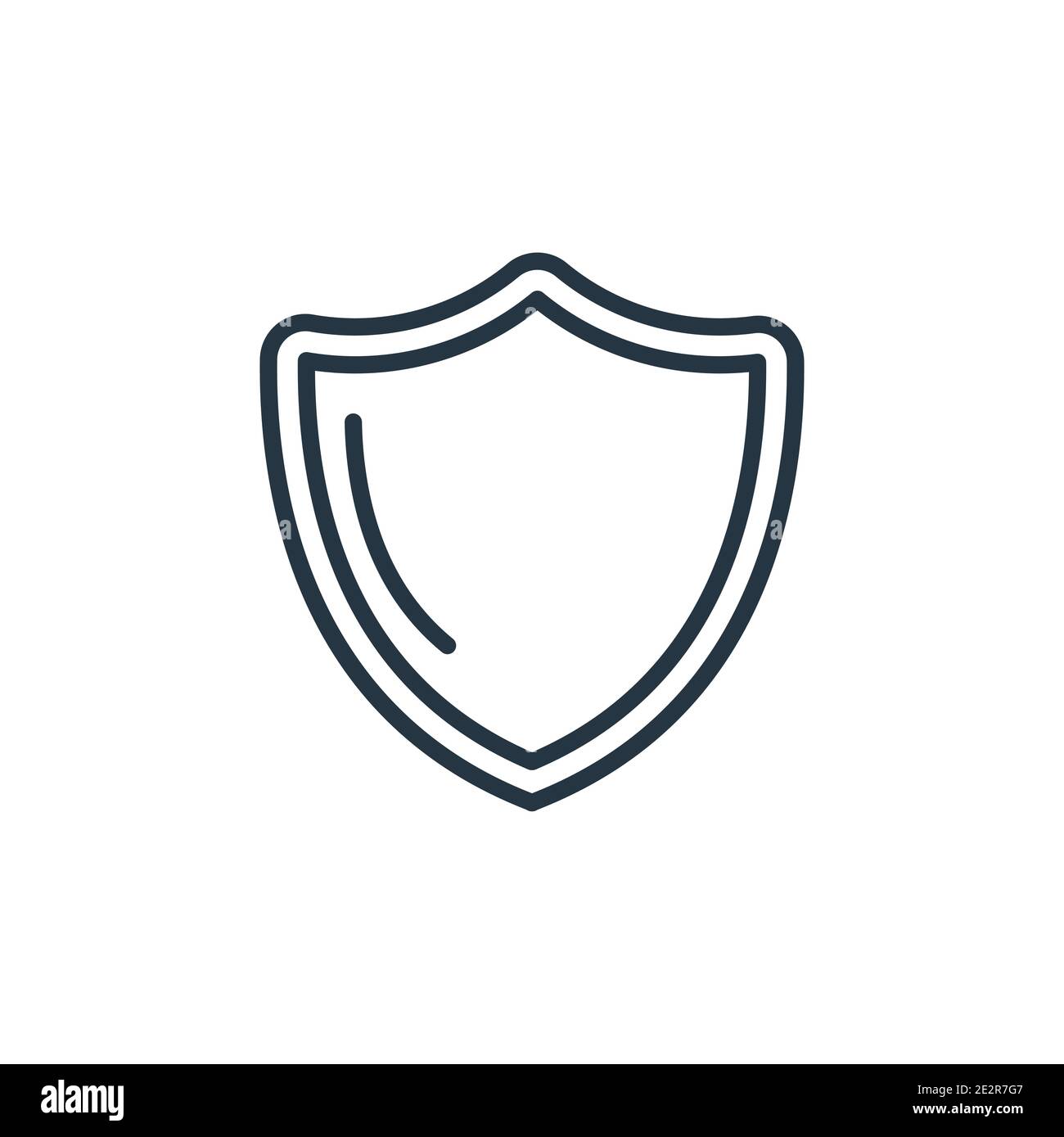 Shield outline vector icon. Thin line black shield icon, flat vector simple  element illustration from editable army concept isolated on white backgrou  Stock Vector Image & Art - Alamy