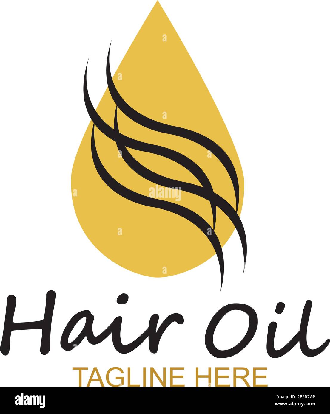 hair oil logo illustration design template Stock Vector Image & Art Alamy