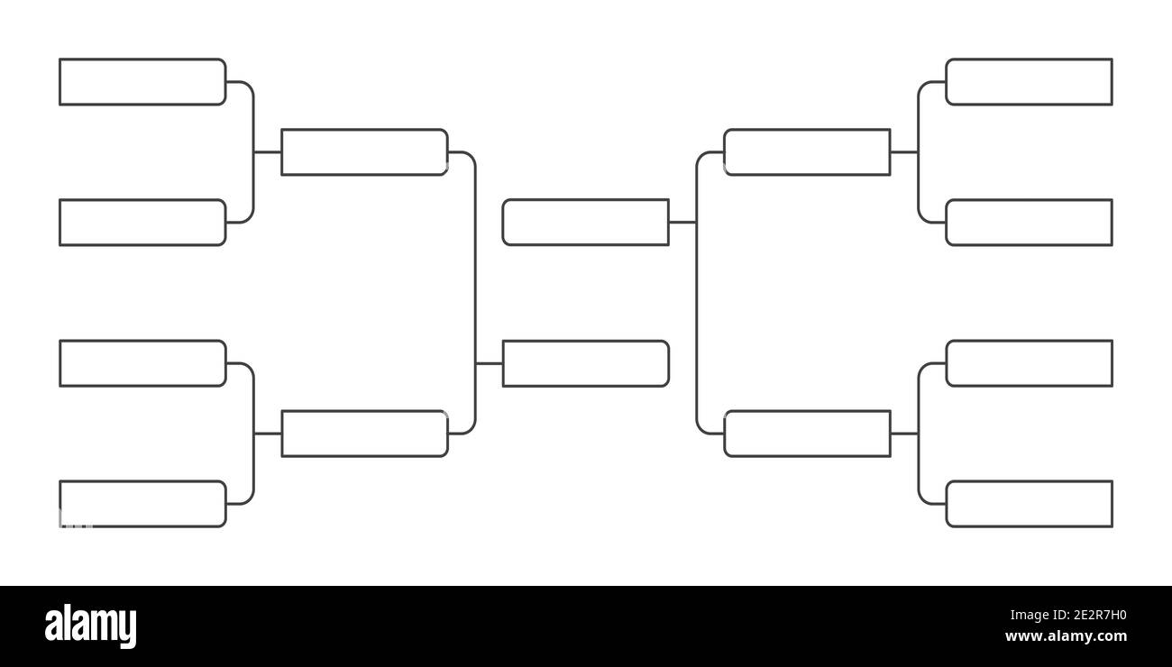 8 team tournament bracket championship template flat style design vector illustration isolated on white background. Championship bracket schedule for Stock Vector