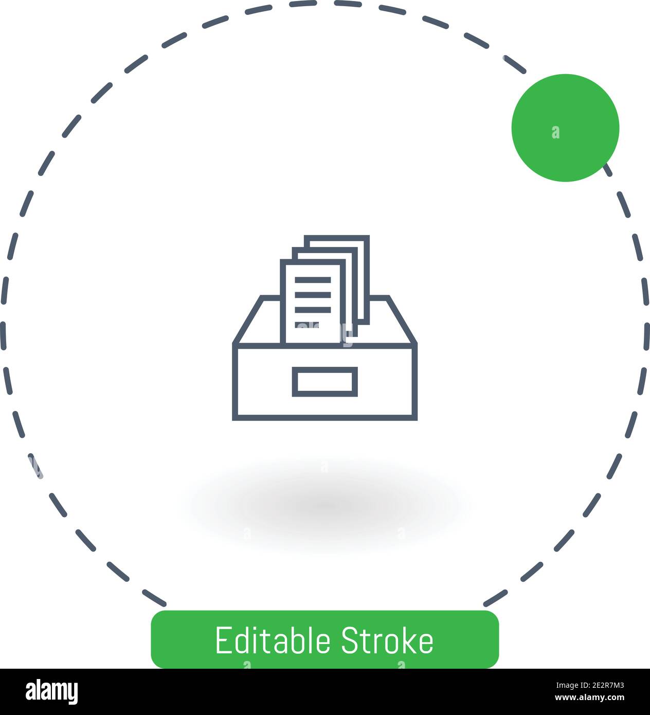 inbox vector icon editable stroke outline icons for web and mobile ...