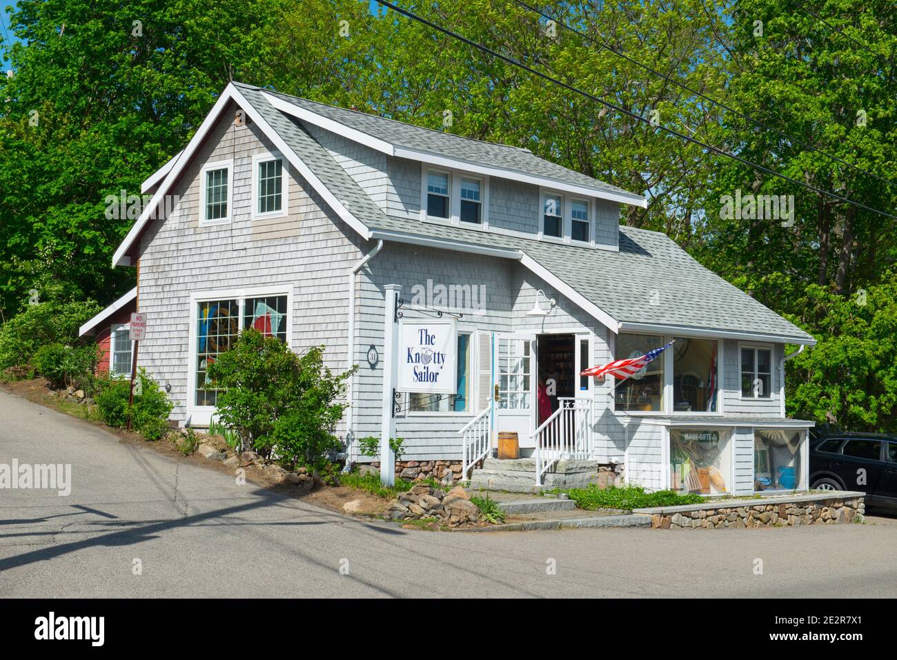 Historic shop the Knotty Sailor in Ogunquit, Maine ME, USA Stock Photo