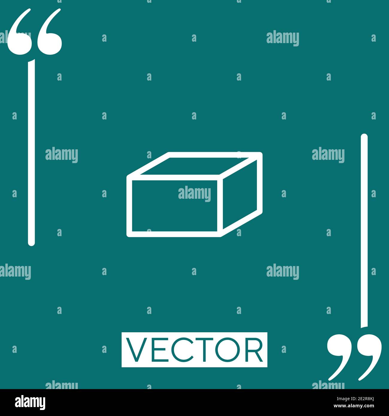 hexahedron vector icon Linear icon. Editable stroke line Stock Vector
