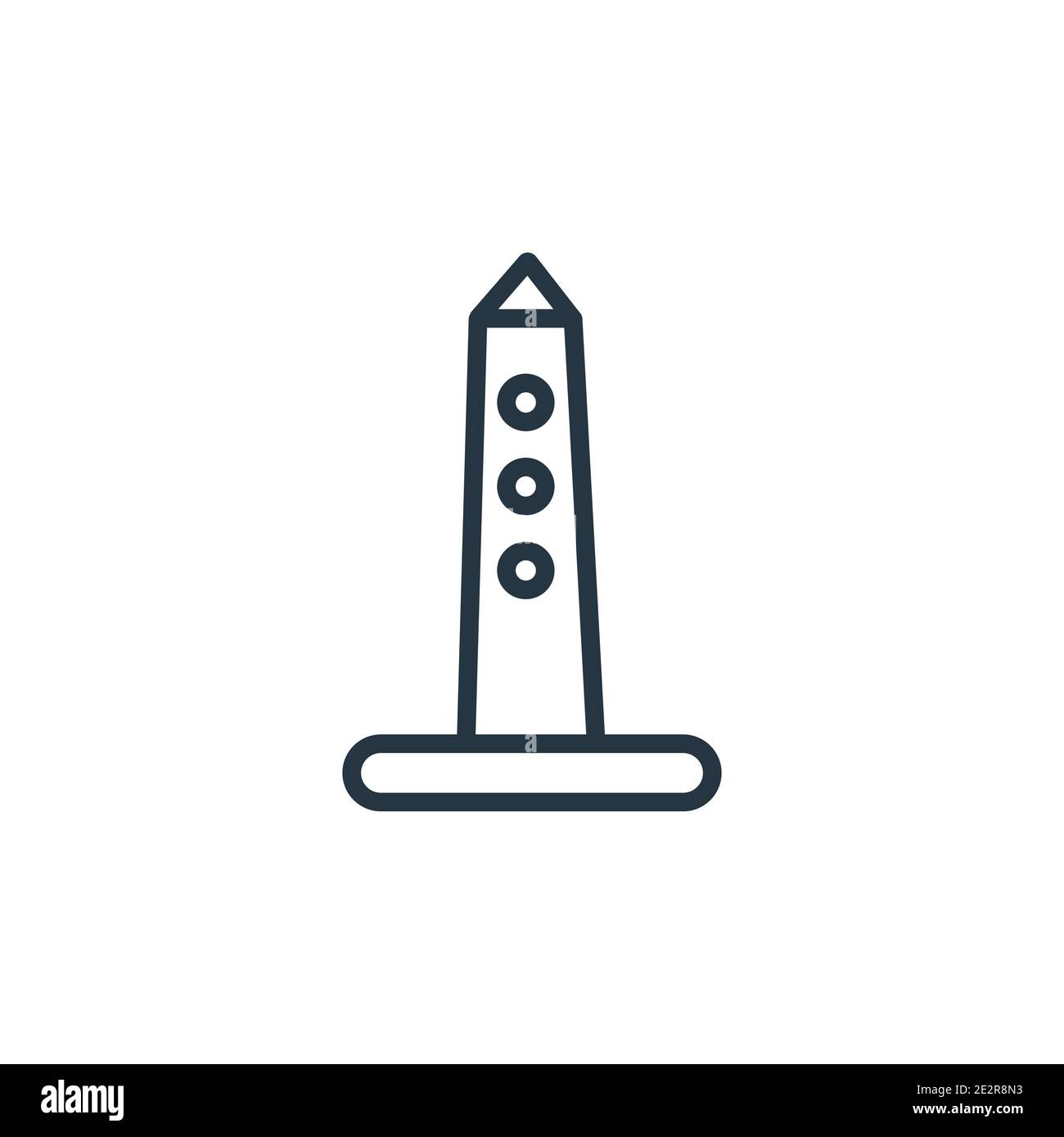 Washington monument outline vector icon. Thin line black washington ...