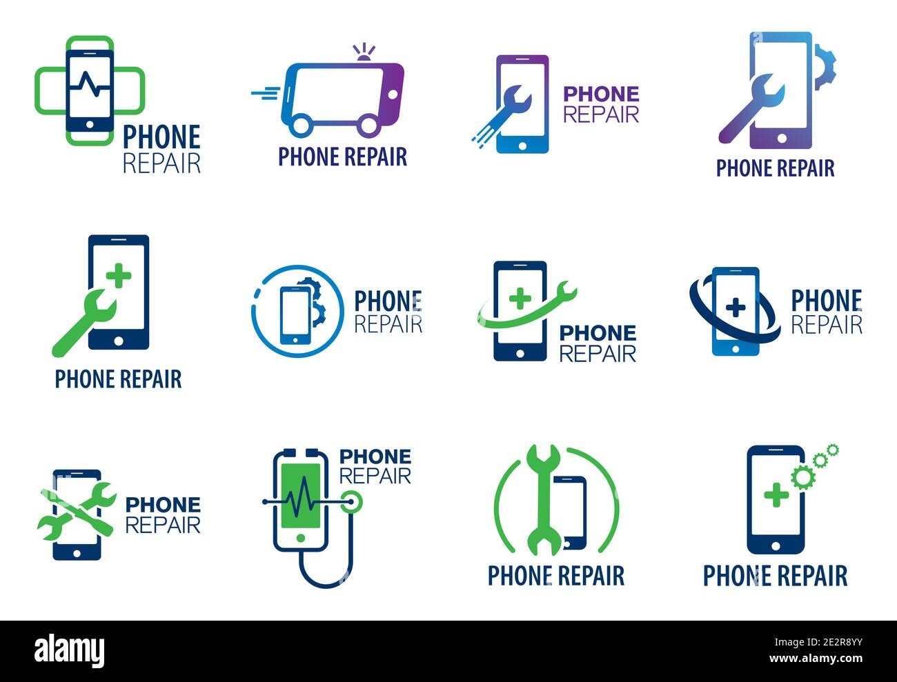 Vector logo of the phone repair service Stock Vector Image & Art Alamy
