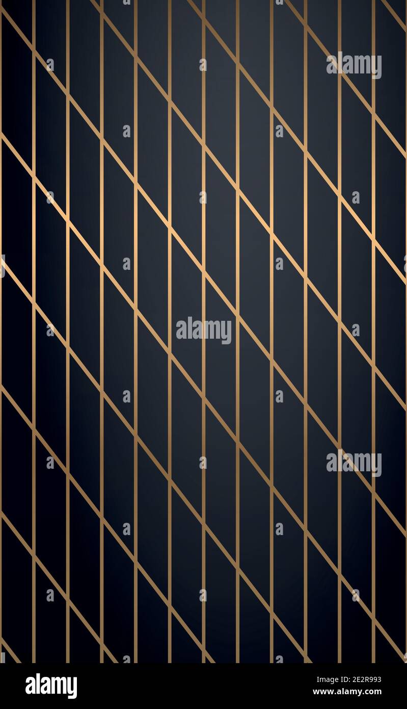 Abstract golden lines on a black background - Vector illustration Stock ...