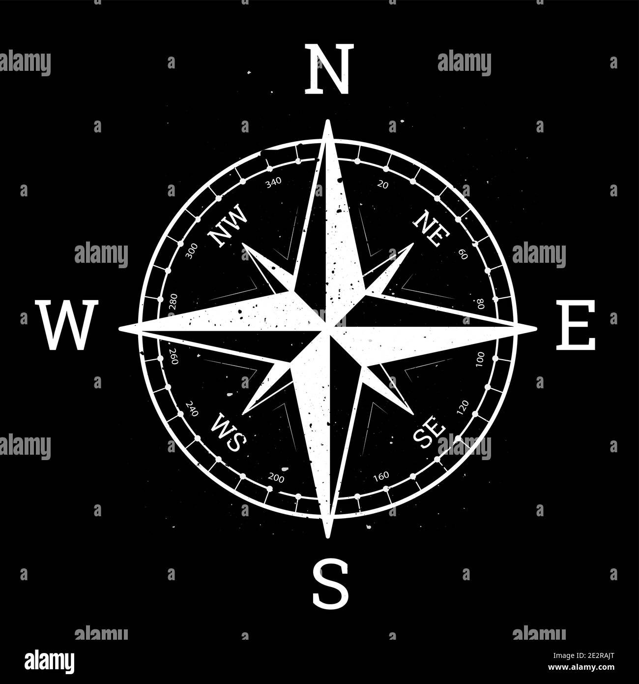 Compass rose design wind rose vector illustration on black background Stock  Vector Image & Art - Alamy