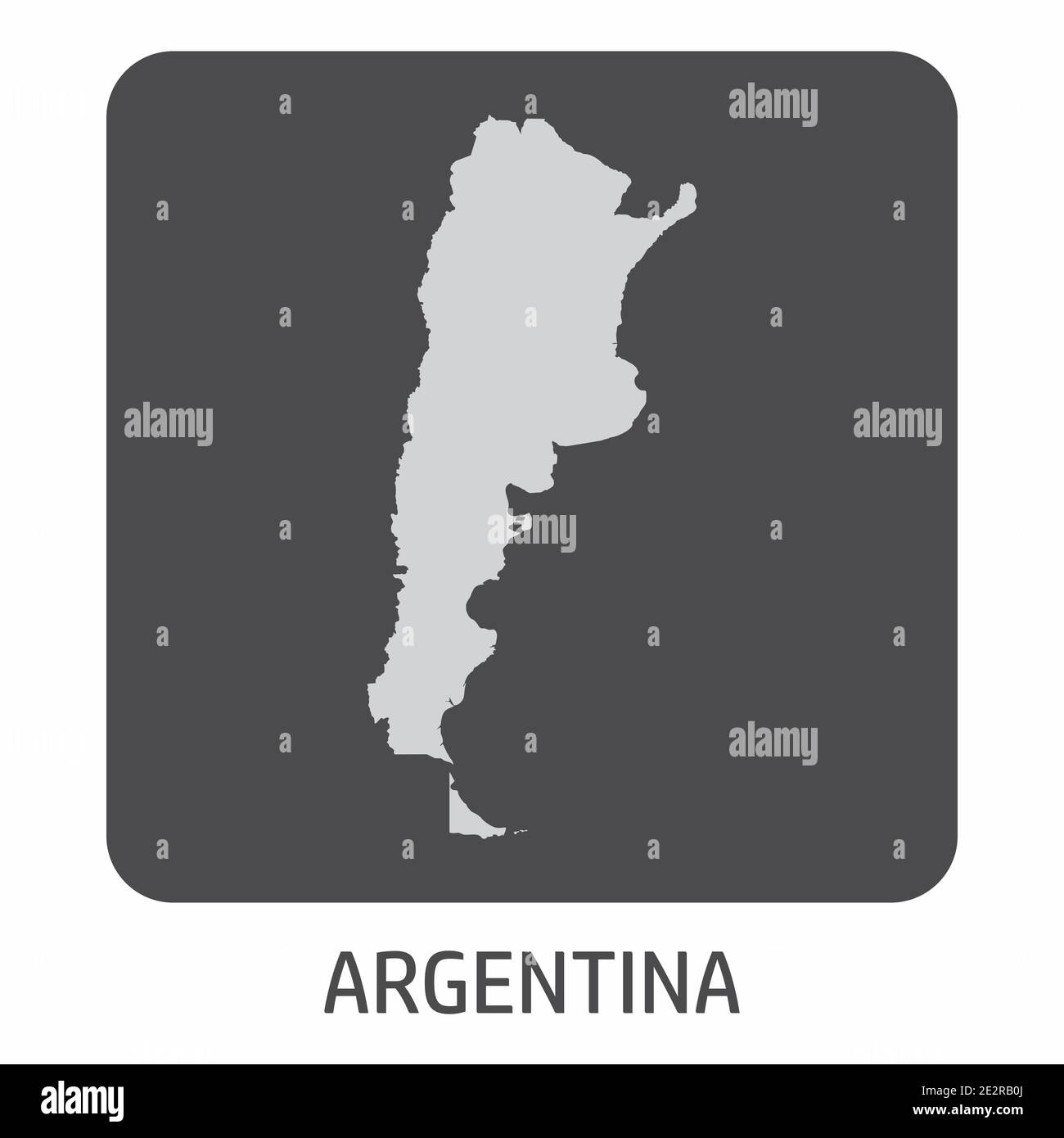 Argentina map icon Stock Vector