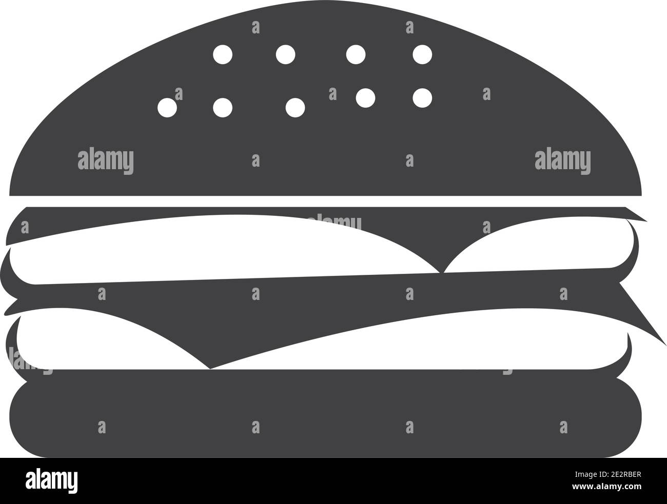 Hamburger vector icon illustration design Stock Vector