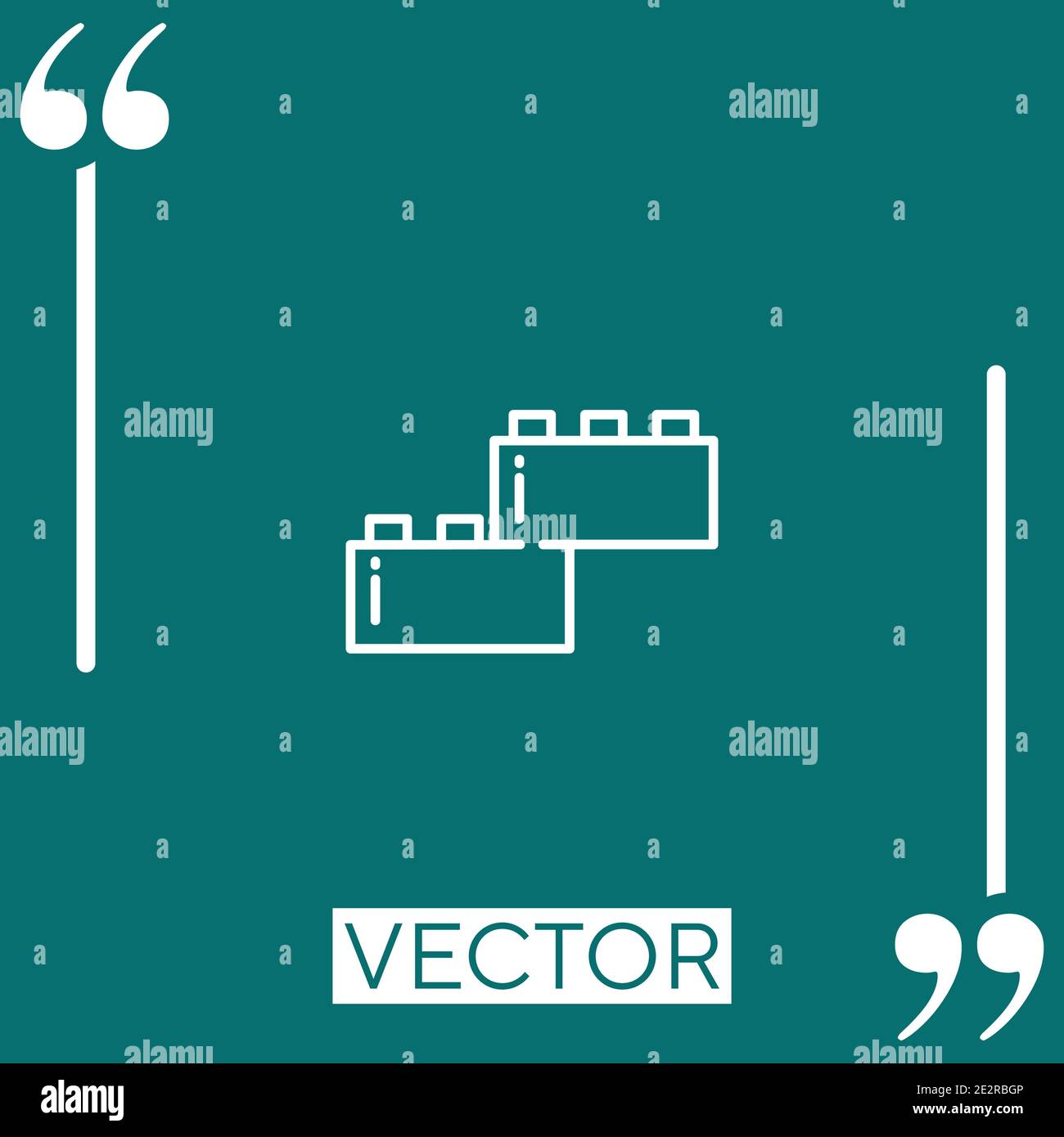 bricks vector icon Linear icon. Editable stroked line Stock Vector