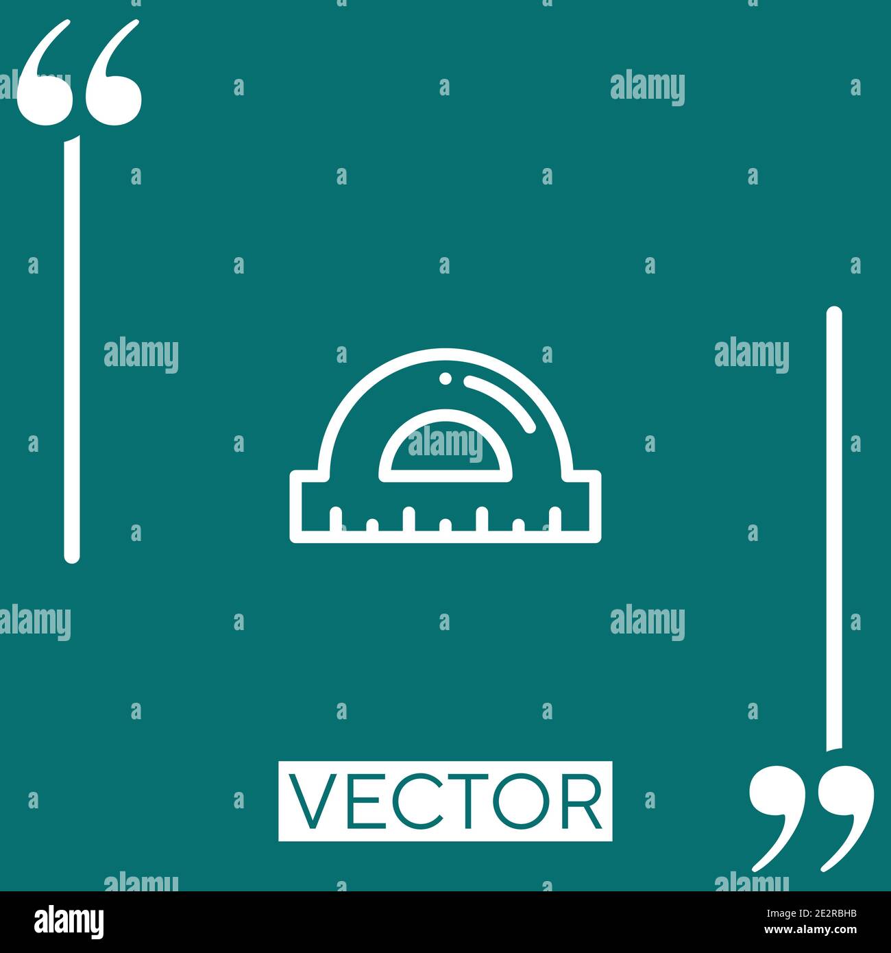 protractor vector icon Linear icon. Editable stroke line Stock Vector